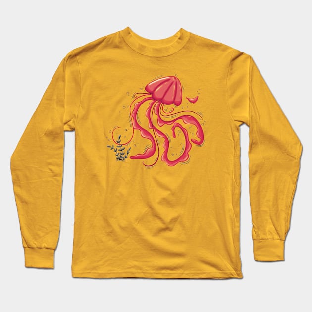 Jellyfish gift Long Sleeve T-Shirt by Xatutik-Art